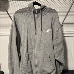 Nike Heather Gray Full-Zip Hoodie